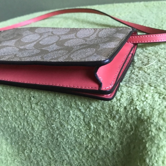 Coach Signature Leather Crossbody Mini Convertible Clutch Bag - Picture 13 of 14